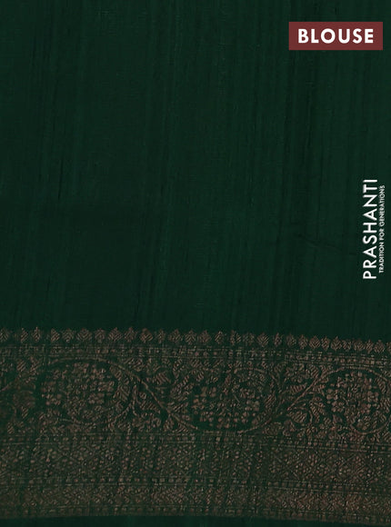 Banarasi raw silk saree violet and maroon green with woven buttas and woven border