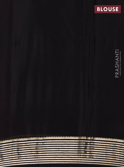 Pure mysore silk saree red and black with embroidery buttas and embroidery zari woven border
