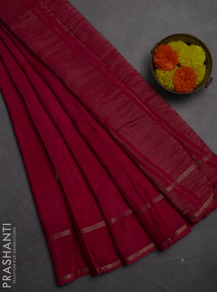 Semi mysore silk saree pink with zari woven buttas and rettapet zari woven border