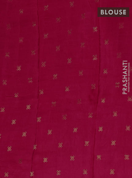 Semi mysore silk saree pink with zari woven buttas and rettapet zari woven border
