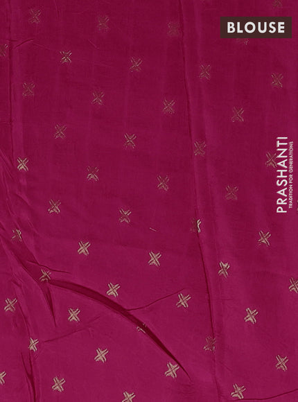 Semi mysore silk saree pink with plain body and zari woven simple border