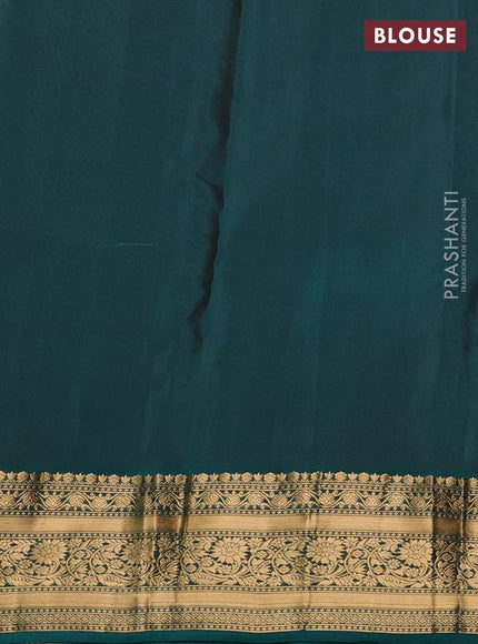 Kanchipuram silk saree mauve pink and green with allover zari woven buttas and zari woven border