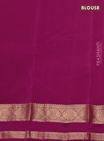 Kanchipuram silk saree dual tone pinkish oorange and purple with zari woven buttas and rettapet zari woven border