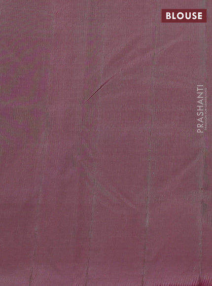 Kanchipuram silk saree pista green and dual tone pink with zari woven buttas and zari woven border