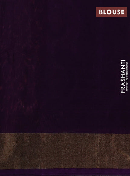 Ikat silk cotton saree pink and violet with allover ikat weaves and zari woven border