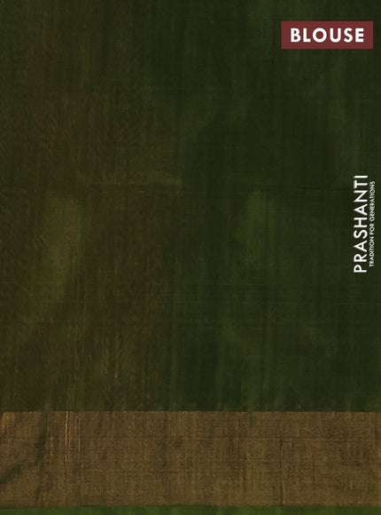 Ikat silk cotton saree pink and light green with allover ikat weaves and zari woven border