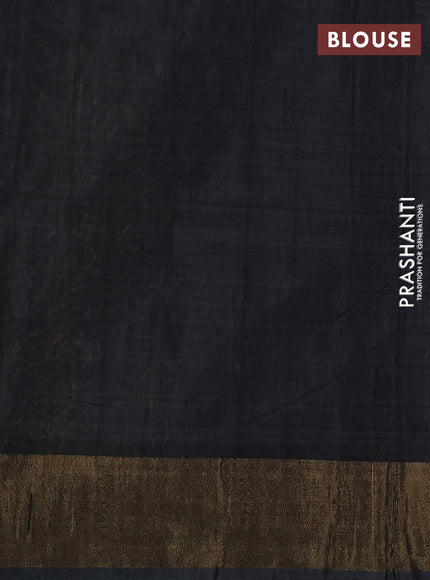 Ikat silk cotton saree sunset orange and grey with allover ikat weaves and zari woven border