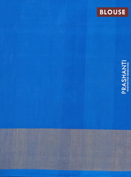 Ikat silk cotton saree lime yellow and cs blue with allover ikat weaves and zari woven border