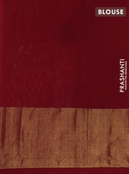 Ikat silk cotton saree cream and red with allover ikat weaves and long zari woven border