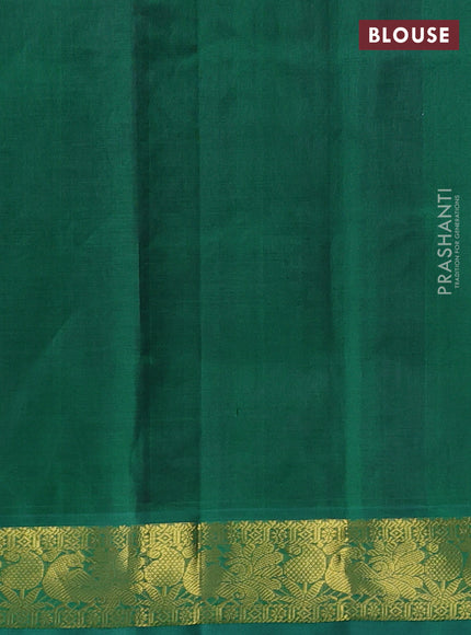 Silk cotton saree purple and green with zari woven buttas and zari woven border