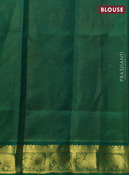 Silk cotton saree purple and green with allover vairaosi pattern and zari woven border