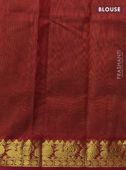 Silk cotton saree mustard shade and maroon with allover vairaosi pattern and zari woven border