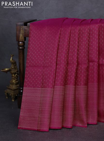 Pure soft silk saree pink with allover zari weaves and zari woven border