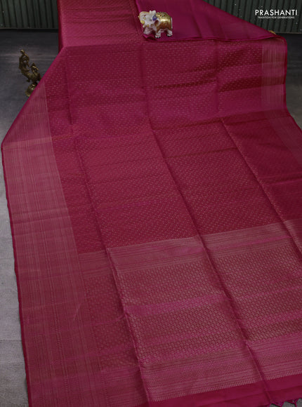 Pure soft silk saree pink with allover zari weaves and zari woven border