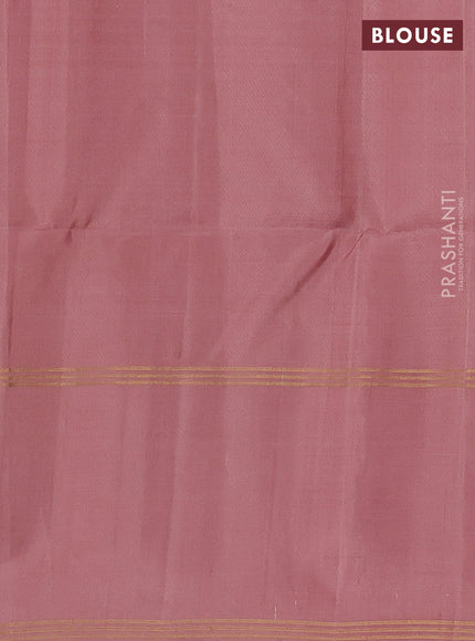 Pure soft silk saree lime green and pastel pink with zari woven buttas and rettapet zari woven border