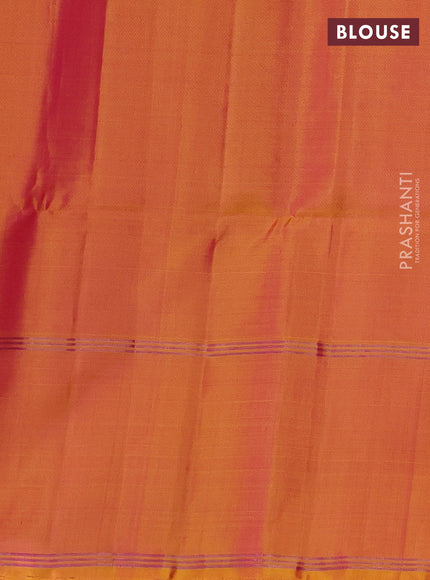 Pure soft silk saree pink and dual shade of mustard with zari woven buttas and rettapet zari woven border