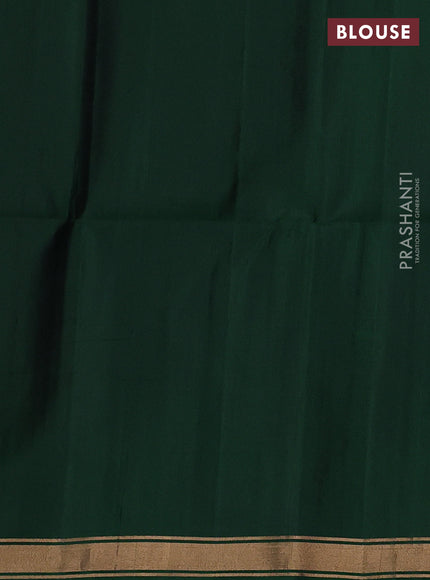 Pure soft silk saree violet and green with allover zari weaves and zari woven border