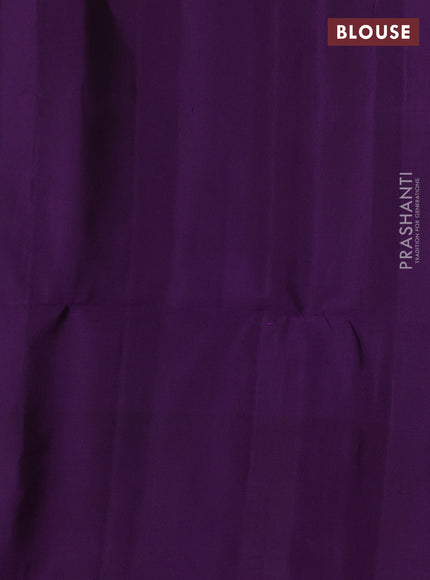 Pure soft silk saree pastel lavender and violet with silver zari woven buttas and silver zari woven border