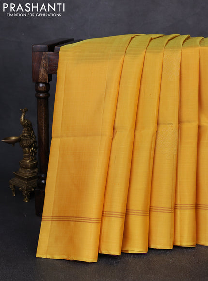 Pure soft silk saree lime yellow with zari woven rangoli buttas and zari woven border