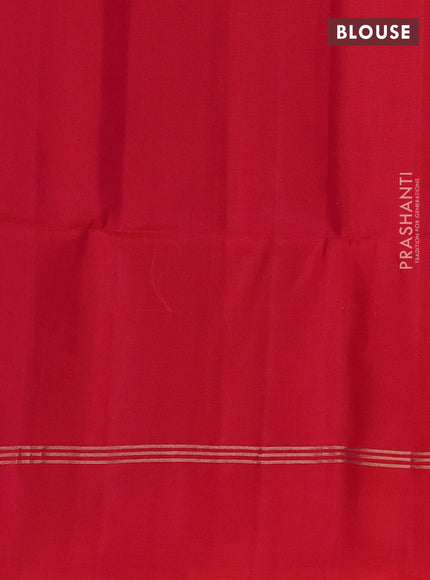 Pure soft silk saree pinkish orange with thread & zari woven buttas and zari woven border