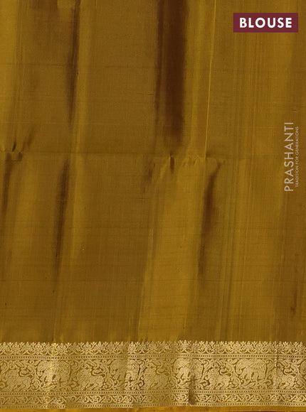 Pure soft silk saree deep jamun and mustard yellow with zari woven buttas and zari woven border