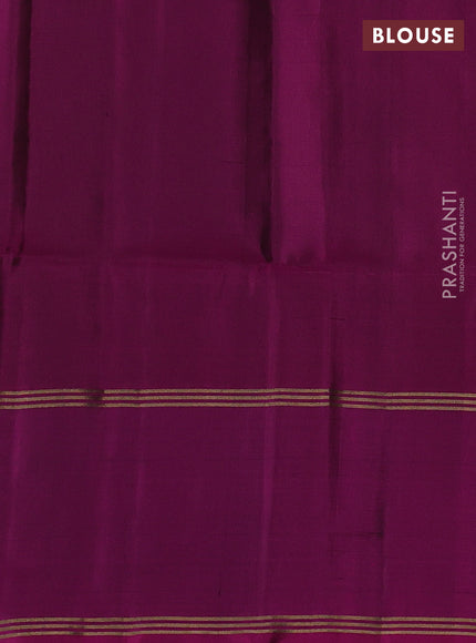 Pure soft silk saree rustic orange and magenta pink with zari woven buttas and rettapet zari woven border