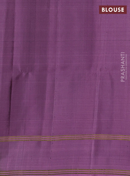 Pure soft silk saree violet and pastel pink with zari woven buttas and rettapet zari woven border