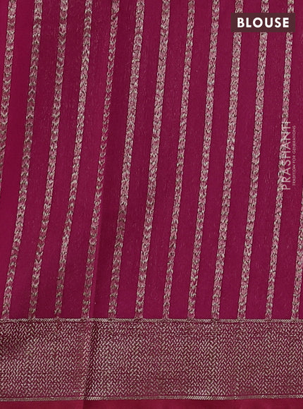Banarasi silk cotton saree pink with woven buttas and woven border