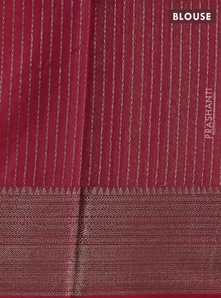 Banarasi silk cotton saree reddish pink with woven buttas and woven border