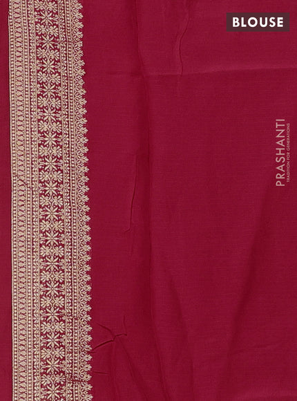 Art kota silk saree red with silver & gold zari woven buttas and zari woven butta border