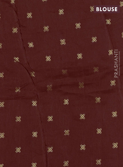 Art kota silk saree rust shade with zari woven buttas and zari woven border