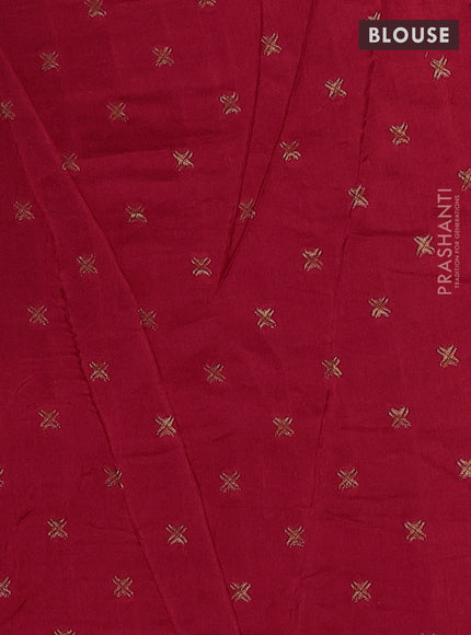 Art kota silk saree red with zari woven buttas and zari woven border