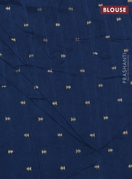 Art kota silk saree peacock blue with zari woven buttas and zari woven border