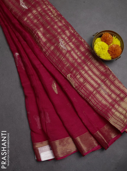 Art kota silk saree pink with zari woven buttas and zari woven border