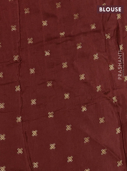 Art kota silk saree rust shade with zari woven buttas and zari woven border