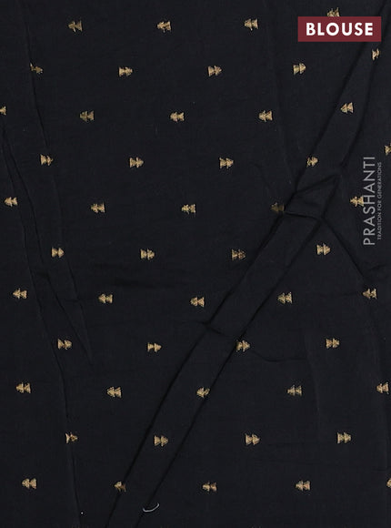 Art kota silk saree black with zari woven buttas and zari woven border