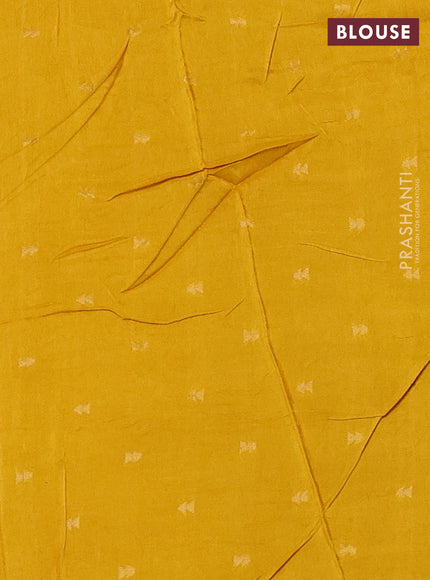 Art kota silk saree mustard yellow with zari woven buttas and zari woven border