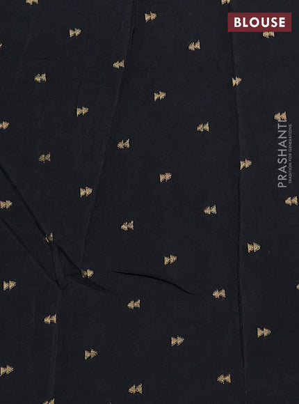 Art kota silk saree black with zari woven buttas and zari woven border