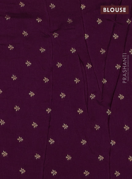 Art kota silk saree deep purple with zari woven buttas and rettapet zari woven border