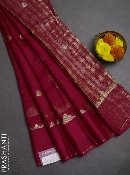 Art kota silk saree pink with zari woven buttas and rettapet zari woven border