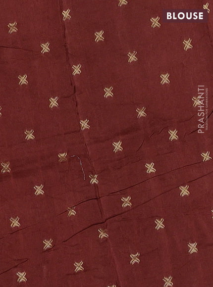 Art kota silk saree rust shade with zari woven buttas and rettapet zari woven border