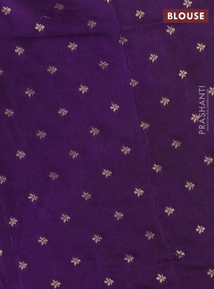 Art kota silk saree violet with zari woven buttas and rettapet zari woven border