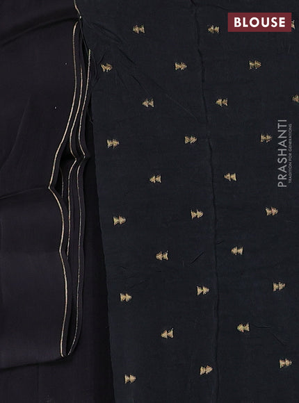 Art kota silk saree black with zari woven buttas and rettapet zari woven border