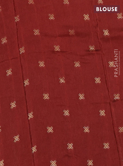 Art kota silk saree rust shade with zari woven buttas and rettapet zari woven border
