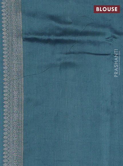 Chiniya silk saree pastel blue with allover zari woven buttas and zari woven border