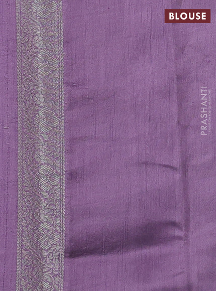 Chiniya silk saree lavender with allover zari woven buttas and zari woven border