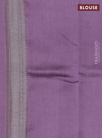 Chiniya silk saree lavender with allover zari woven buttas and zari woven border