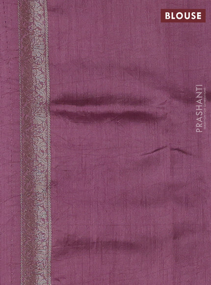 Chiniya silk saree mauve pink with allover zari woven buttas and zari woven border