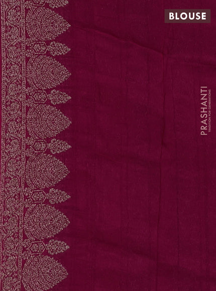Banarasi semi raw silk saree with thread & zari woven buttas and woven border