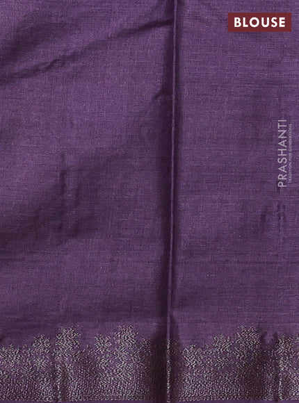Banarasi tussar silk saree pastel purple with allover woven buttas and woven border